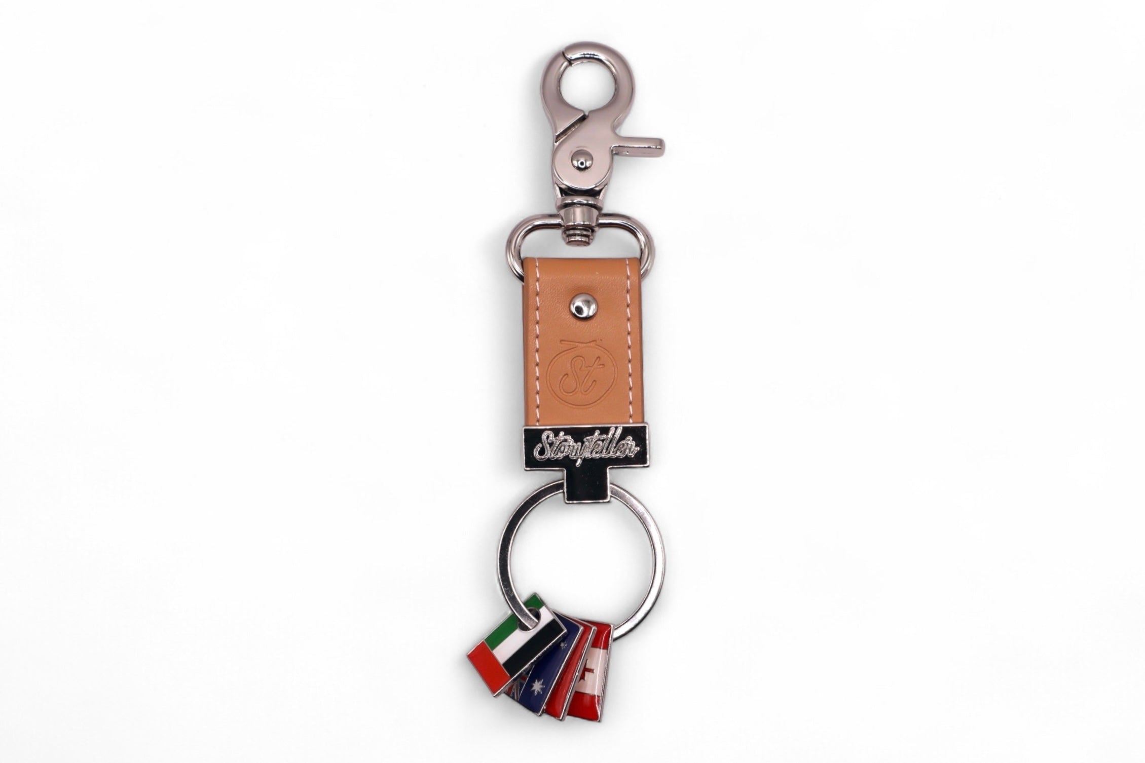 The Storyteller FlagMate® Brown | Collectible Keepsake Keyring | Handcrafted in the UK