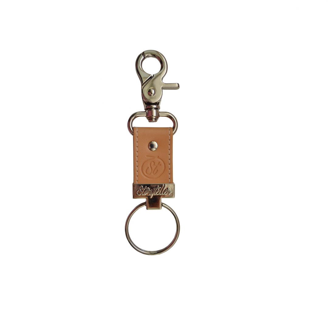 The Storyteller FlagMate® Brown | Collectible Keepsake Keyring | Handcrafted in the UK