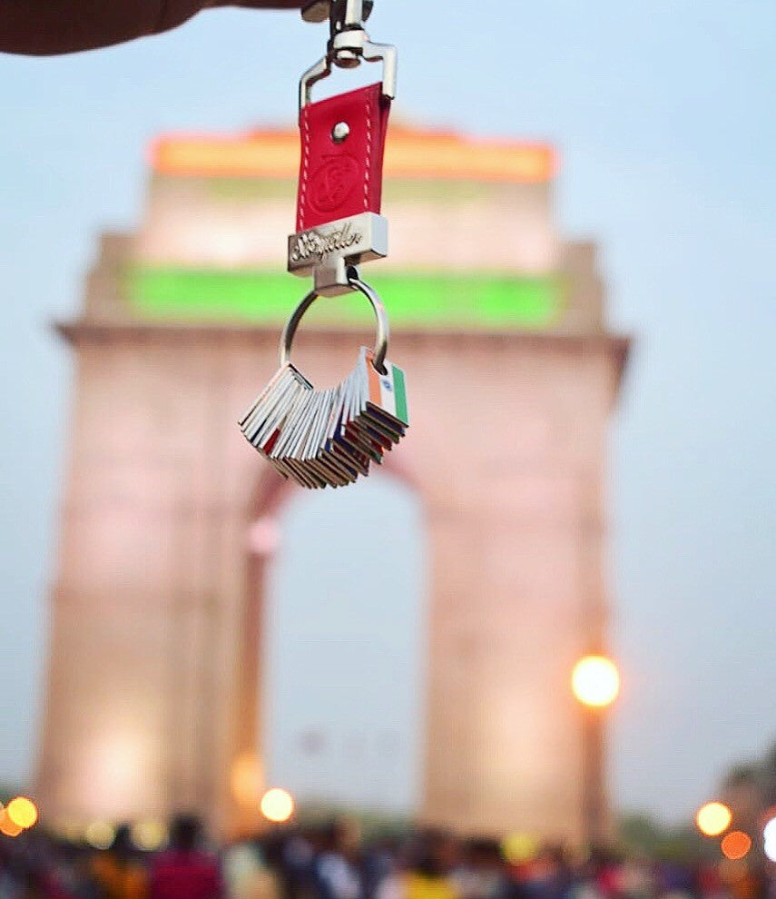 The Storyteller FlagMate® Red | Collectible Keepsake Keyring | Handcrafted in the UK